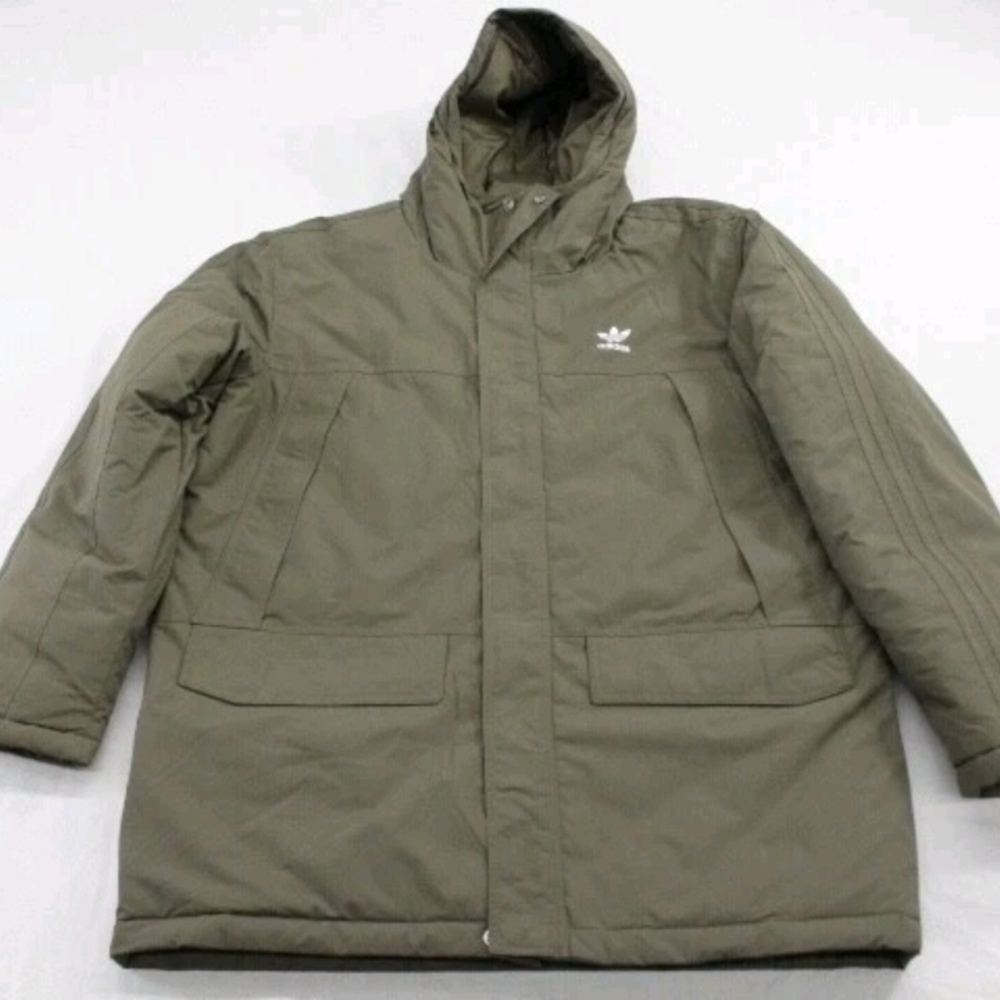 Men's Adidas Olive Green Hooded Parka